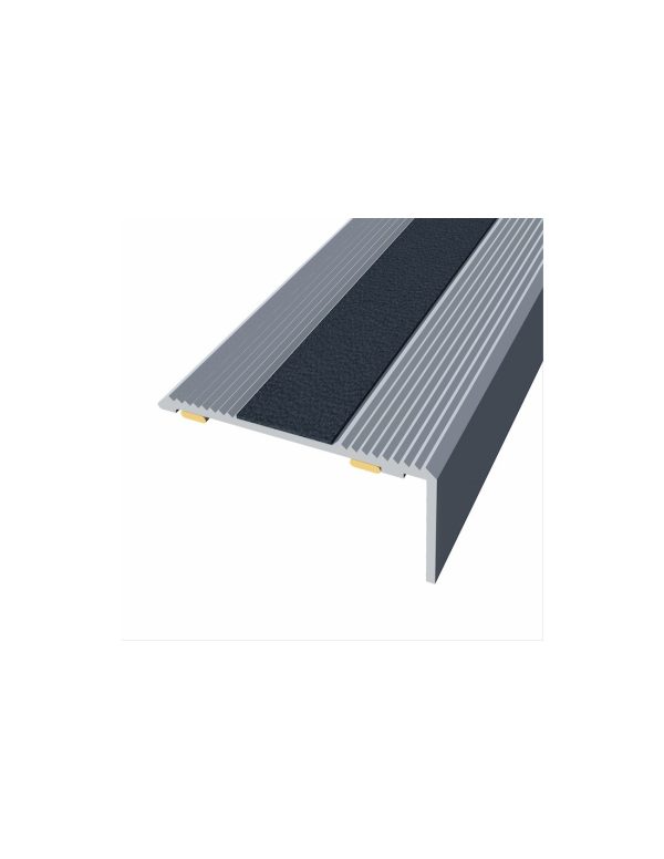 Cantoneira de escadaria C/Lixa 42×21.5 Prata Mate 3mts